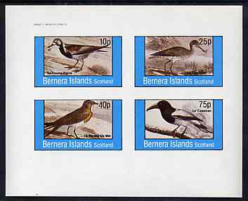 Bernera 1982 Birds #38 imperf set of 4 values unmounted mint