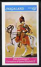 Nagaland 1978 Coronation 25th Anniversary imperf souvenir sheet (mounted Guardsman) unmounted mint, stamps on , stamps on  stamps on royalty, stamps on  stamps on militaria, stamps on  stamps on horses