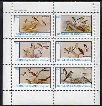 Bernera 1982 Birds #39 perf set of 6 values unmounted mint, stamps on birds