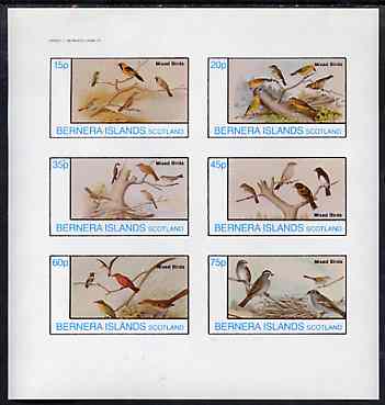Bernera 1982 Birds #39 imperf set of 6 values unmounted mint, stamps on birds