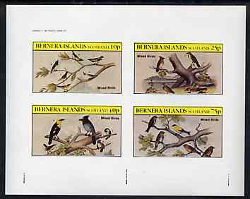 Bernera 1982 Birds #40 imperf set of 4 values unmounted mint, stamps on birds