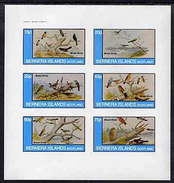 Bernera 1982 Birds #42 imperf set of 6 values unmounted mint, stamps on birds