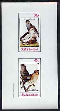 Bernera 1982 Birds #44 (Snow Bunting & Finch) imperf set of 2 values unmounted mint, stamps on , stamps on  stamps on birds