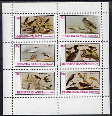 Bernera 1982 Birds #45 perf set of 6 values unmounted mint, stamps on birds