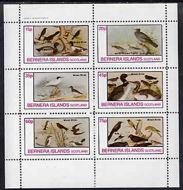 Bernera 1982 Birds #45 perf set of 6 values unmounted mint, stamps on , stamps on  stamps on birds