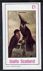 Staffa 1982 Birds #81 imperf souvenir sheet (£1 value) unmounted mint, stamps on birds, stamps on 
