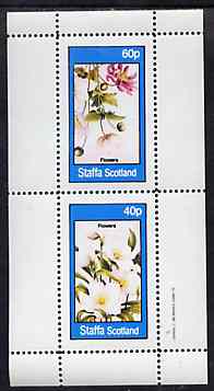 Staffa 1982 Flowers #54 perf set of 2 values unmounted mint, stamps on flowers
