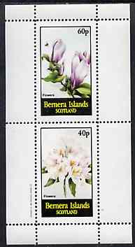 Bernera 1982 Flowers #24 perf set of 2 values unmounted mint, stamps on , stamps on  stamps on flowers