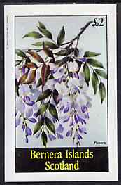 Bernera 1982 Flowers #24 imperf souvenir sheet (£1 value) unmounted mint, stamps on flowers