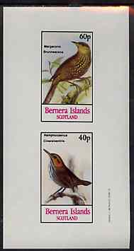 Bernera 1982 Birds #47 (Meadow Lark & Gnatwren) imperf set of 2 values unmounted mint, stamps on , stamps on  stamps on birds