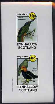 Eynhallow 1981 Birds #45 (Rhea & Manakin) imperf set of 2 values unmounted mint, stamps on birds