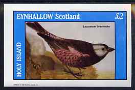 Eynhallow 1982 Birds #47 (Finch) imperf deluxe sheet (2 value) unmounted mint