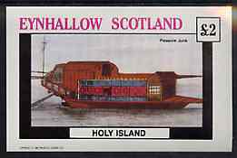 Eynhallow 1982 The Orient (Junk) imperf deluxe sheet (£2 value) unmounted mint, stamps on cultures, stamps on ships