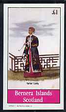 Bernera 1982 Chinese Life (Tartar Lady) imperf souvenir sheet (1 value) unmounted mint