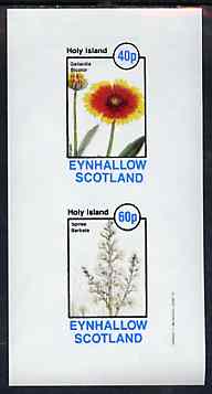 Eynhallow 1982 Flowers #32 imperf set of 2 values unmounted mint, stamps on flowers