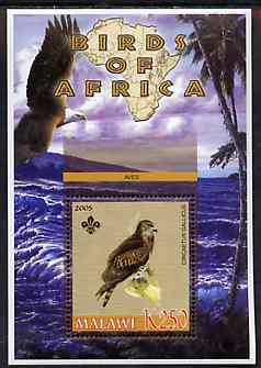 Malawi 2005 Birds of Africa - Eagle perf m/sheet with Scout Logo, unmounted mint, stamps on , stamps on  stamps on scouts, stamps on  stamps on birds, stamps on  stamps on eagles, stamps on  stamps on birds of prey