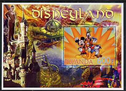 Rwanda 2005 Disneyland perf m/sheet unmounted mint, stamps on disney