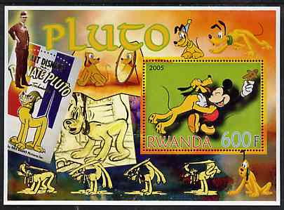 Rwanda 2005 Disneys Pluto perf m/sheet unmounted mint, stamps on disney