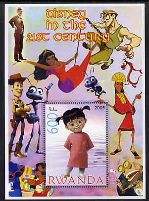 Rwanda 2005 Disney in the 21st Century perf m/sheet unmounted mint, stamps on disney