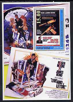 Abkhazia 2003 Europa (Movie Posters) - James Bond perf souvenir sheet unmounted mint, stamps on entertainments, stamps on films, stamps on cinema, stamps on  spy , stamps on 