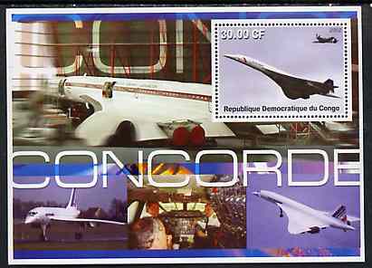 Congo 2002 Concorde perf s/sheet #01 unmounted mint, stamps on , stamps on  stamps on concorde, stamps on  stamps on aviation