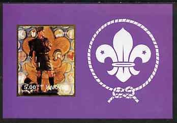 Chakasia 2000 Scouts (with Scout Badge by Norman Rockwell) rouletted m/sheet unmounted mint, stamps on , stamps on  stamps on scouts, stamps on  stamps on arts