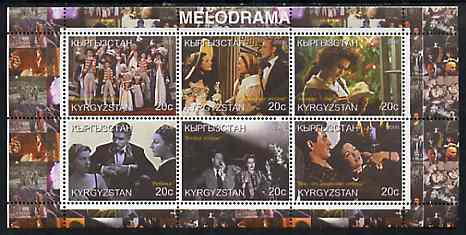 Tadjikistan 2000 The Cinema (Melodrama) perf sheetlet containing set of 6 values unmounted mint, stamps on , stamps on  stamps on entertainments, stamps on  stamps on films, stamps on  stamps on cinema, stamps on  stamps on movies