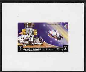 Ajman 1972 Apollo 15 - Moon Buggy 5dh deluxe sheetlet unmounted mint, stamps on , stamps on  stamps on space