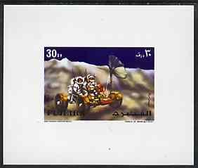 Fujeira 1972 Apollo 15 - Moon Buggy 30dh deluxe sheetlet unmounted mint, stamps on space