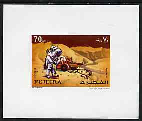 Fujeira 1972 Apollo 15 - Lunar Exploration 70dh deluxe sheetlet unmounted mint, stamps on , stamps on  stamps on space