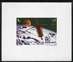 Fujeira 1972 Apollo 15 - Satellite 1r deluxe sheetlet unmounted mint, stamps on , stamps on  stamps on space