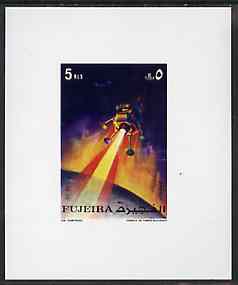 Fujeira 1972 Apollo 15 - Landing on the Moon 5r deluxe sheetlet unmounted mint, stamps on , stamps on  stamps on space