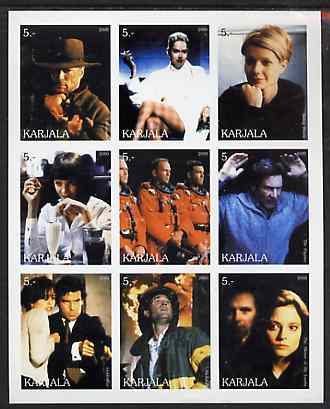 Karjala Republic 2000 Movies Scenes imperf sheetlet containing complete set of 9 values unmounted mint, stamps on , stamps on  stamps on films, stamps on  stamps on cinema, stamps on  stamps on entertainments, stamps on  stamps on movies