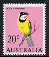 Australia 1966-73 Golden Whistler 20c from decimal def set unmounted mint, SG 394, stamps on birds    