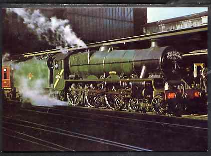 Postcard by Dennis - full colour showing LMS Stanier 'Jubilee' Class 6-6-0 No. 45562 'Alberta', mint & very fine, stamps on , stamps on  stamps on railways