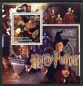 Tadjikistan 2001 Harry Potter perf m/sheet unmounted mint, stamps on personalities, stamps on entertainments, stamps on films, stamps on cinema, stamps on fantasy, stamps on movies