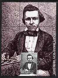 Tadjikistan 2000 World Chess Champions - Paul Morphy perf s/sheet unmounted mint, stamps on personalities, stamps on chess