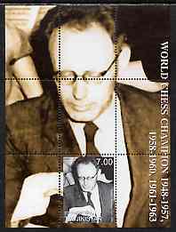 Tadjikistan 2000 World Chess Champions - Mikhail Botvinnik perf s/sheet unmounted mint, stamps on , stamps on  stamps on personalities, stamps on  stamps on chess