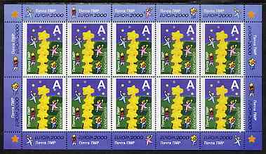 Dnister Moldavian Republic (NMP) 2000 Europa perf sheetlet containing 10 (Zone A) values (arranged 5 x 2) unmounted mint, stamps on europa, stamps on children