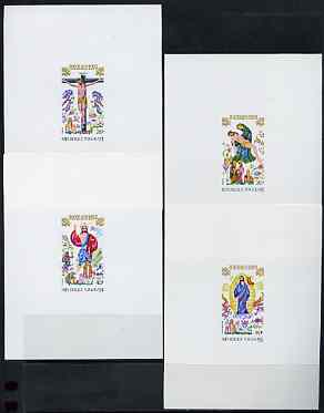 Togo 1973 Easter set of 4 deluxe sheets in full issued colours, as SG 926-29 unmounted mint, stamps on easter