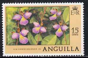 Anguilla 1977-78 Ground Orchid 15c (from def set) unmounted mint, SG 281, stamps on , stamps on  stamps on flowers, stamps on  stamps on orchids