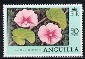 Anguilla 1977-78 Sea Bean 50c (from def set) unmounted mint, SG 285, stamps on flowers, stamps on 
