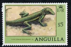 Anguilla 1977-78 Grand Lizard $5 (from def set) unmounted mint, SG 288, stamps on animals, stamps on reptiles, stamps on lizards