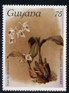 Guyana 1985-89 Orchids Series 2 plate 56 (Sanders Reichenbachia) 75c unmounted mint, SG 1875, stamps on orchids, stamps on flowers