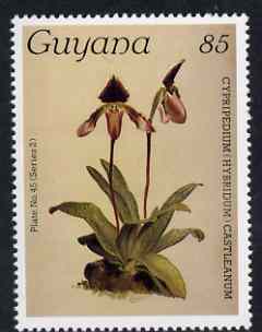 Guyana 1985-89 Orchids Series 2 plate 45 (Sanders' Reichenbachia) 85c unmounted mint, SG 1876, stamps on orchids, stamps on flowers