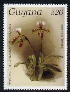 Guyana 1985-89 Orchids Series 2 plate 10 (Sanders' Reichenbachia) 320c unmounted mint, SG 1880, stamps on orchids, stamps on flowers