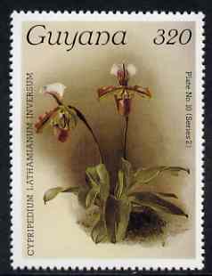 Guyana 1985-89 Orchids Series 2 plate 10 (Sanders Reichenbachia) 320c unmounted mint, SG 1880, stamps on orchids, stamps on flowers