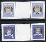 Staffa 1977 Silver Jubilee set of 2 (1p & 1.5p) each in unmounted mint gutter pairs, stamps on , stamps on  stamps on royalty, stamps on  stamps on silver jubilee