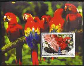 Congo 2002 Parrots #3 perf m/sheet unmounted mint, stamps on birds, stamps on parrots