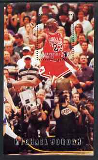 Tatarstan Republic 2000 Michael Jordan perf souvenir sheet unmounted mint, stamps on sport, stamps on basketball